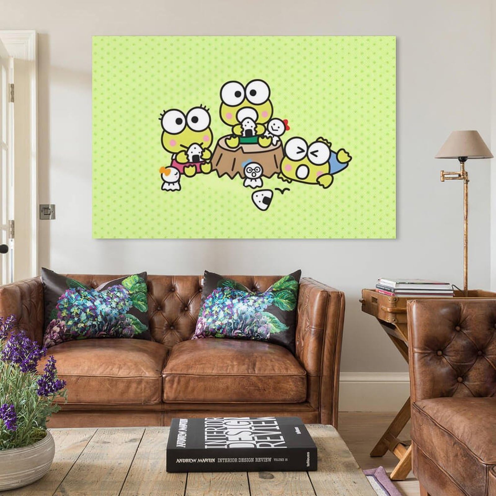 ポップアート 緑色背景 黒いキャラクター Amazon.co.jp: けろけろけろっぴ ポスター 絵画 インテリア 壁紙用